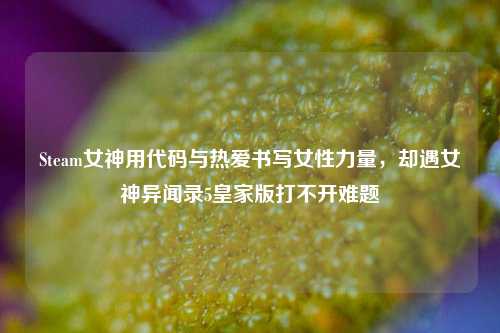 Steam女神用代码与热爱书写女性力量，却遇女神异闻录5皇家版打不开难题
