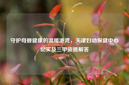 守护母婴健康的温暖港湾，天津妇幼保健中心纪实及三甲资质解答