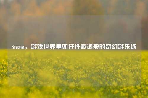 Steam，游戏世界里如任性歌词般的奇幻游乐场