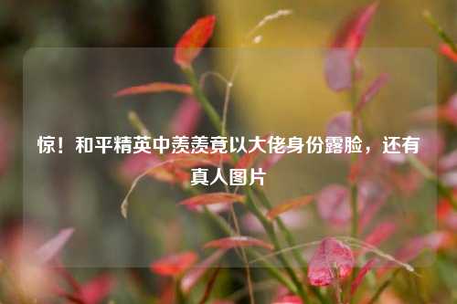 惊!和平精英中羡羡竟以大佬身份露脸,还有真人图片