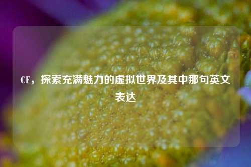 CF，探索充满魅力的虚拟世界及其中那句英文表达