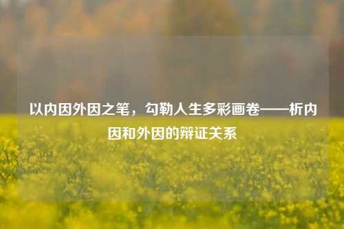 以内因外因之笔，勾勒人生多彩画卷——析内因和外因的辩证关系