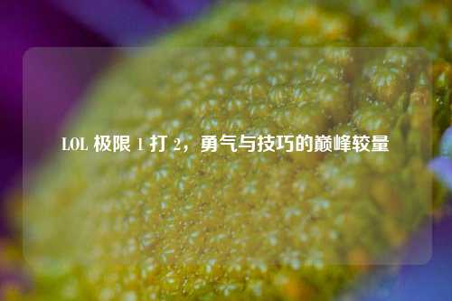 LOL 极限 1 打 2，勇气与技巧的巅峰较量
