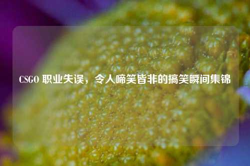 CSGO 职业失误，令人啼笑皆非的搞笑瞬间集锦