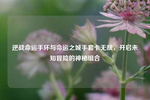 逆战命运手环与命运之城手套卡无敌,开启未知冒险的神秘组合